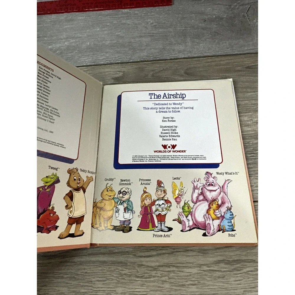 Vintage 1985 Teddy Ruxpin‎ The Airship Hardcover Book Worlds of Wonder WOW 80s